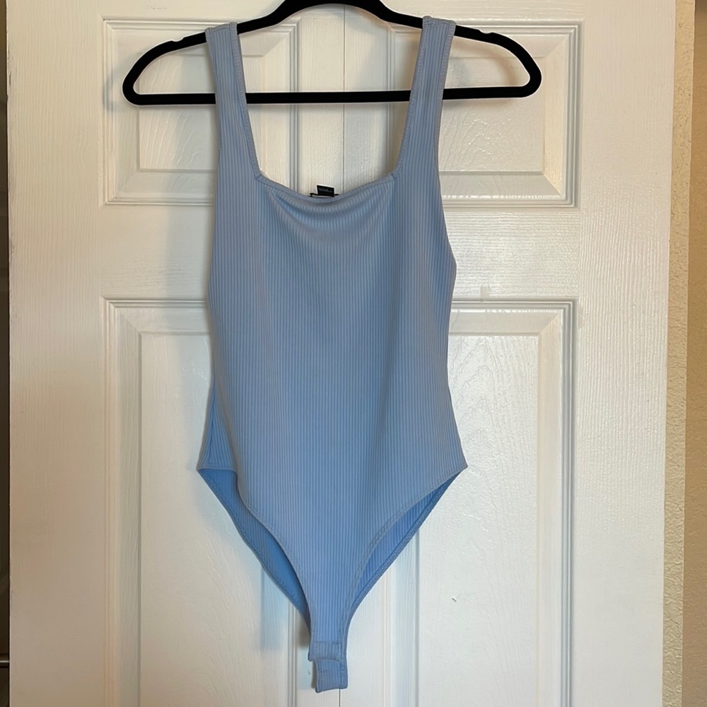 forever 21 ribbed square neck bodysuit